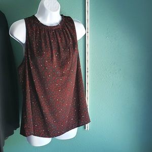 GAP XL Black Sleeveless Blouse